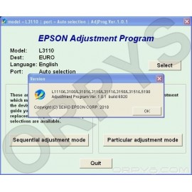 Epson L1110, L3100, L3101, L3110, L3111, L3116, L3150, L3151, L3156, L5190 Adjustment Program