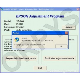 Epson XP-900 Adjustment Program