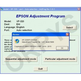 Epson XP-320, XP-420, XP-424 Adjustment Program