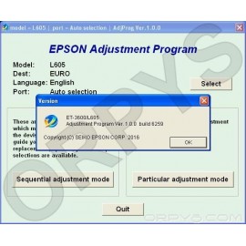 Epson L605, ET-3600 Adjustment Program