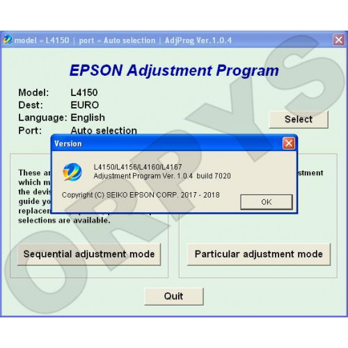 Epson L4150, L4160 Adjustment Program