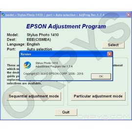 Epson Photo 1410 Adjustment Program