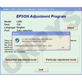Epson L110、L210、L300、L350、L355、L550、L555 清零软件调整程序